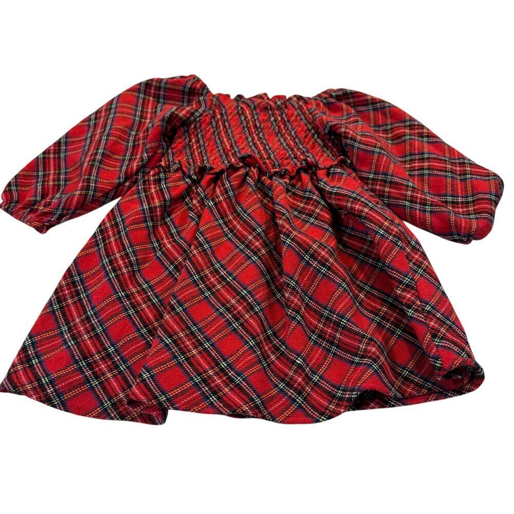 Rare Editions Toddler Girl 2T Red Plaid Holiday Dress